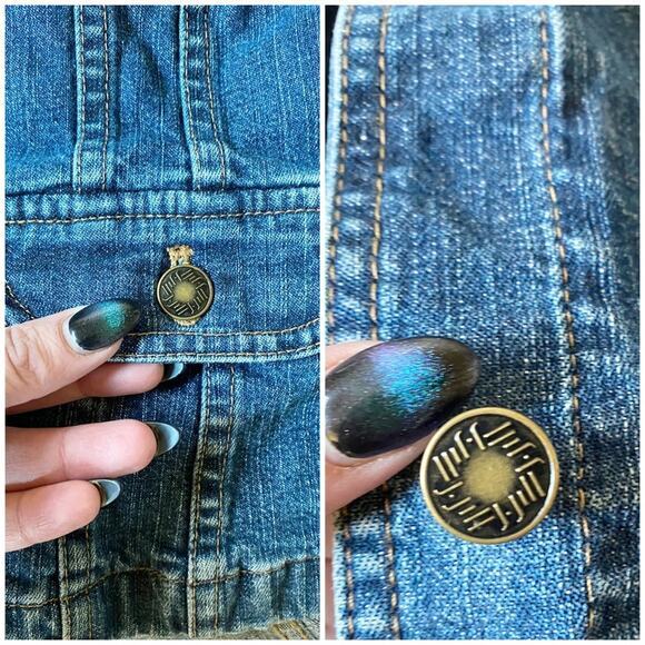 J. Jill Denim 4 pocket‎ Trucker Jacket size XS - Picture 8 of 9